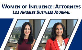 Ervin Cohen & Jessup Partners Pantea Yashar and Pooja Nair Named Women of Influence