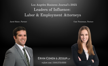 Photo of Two Ervin Cohen & Jessup Partners Named Top Employment Attorneys By <em>Los Angeles Business Journal </em>
