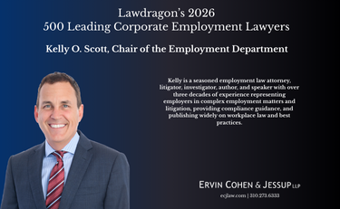 Photo of Kelly O. Scott of Ervin Cohen & Jessup Recognized Among 500 Leading Corporate Employment Lawyers