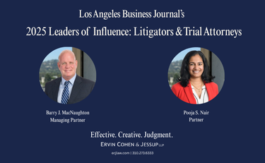 Photo of Two Ervin Cohen & Jessup Partners Named Top Litigators & Trial Lawyers By The Los Angeles Business Journal 